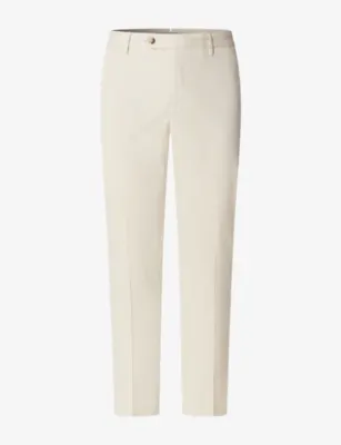 HACKETT Kensington Ribbed Slim-Fit Stretch-Cotton Chinos