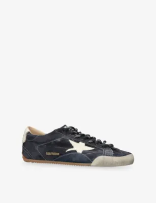 GOLDEN GOOSE True Star 51134 Suede Trainers - 5 in Navy, additional product view 3