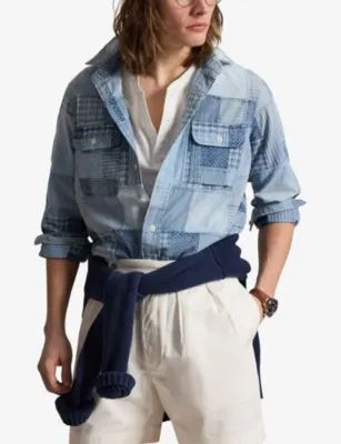 POLO RALPH LAUREN Patchwork Classic-Fit Cotton Shirt detail 3