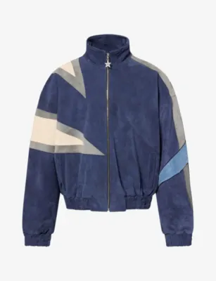 NAHMIAS MVP Star Suede Bomber Jacket in NAVY – Mens | Coats & jackets | Bomber jackets