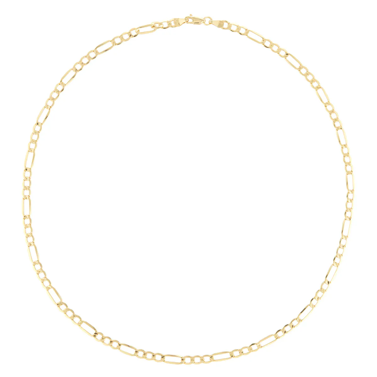 For Him 9ct Yellow Gold Figaro Hollow Chain