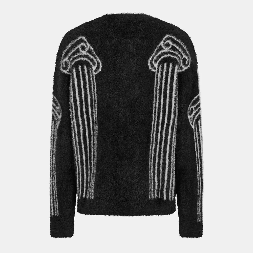 Aries Men's Column Knitted Crew Neck Jumper detail 2