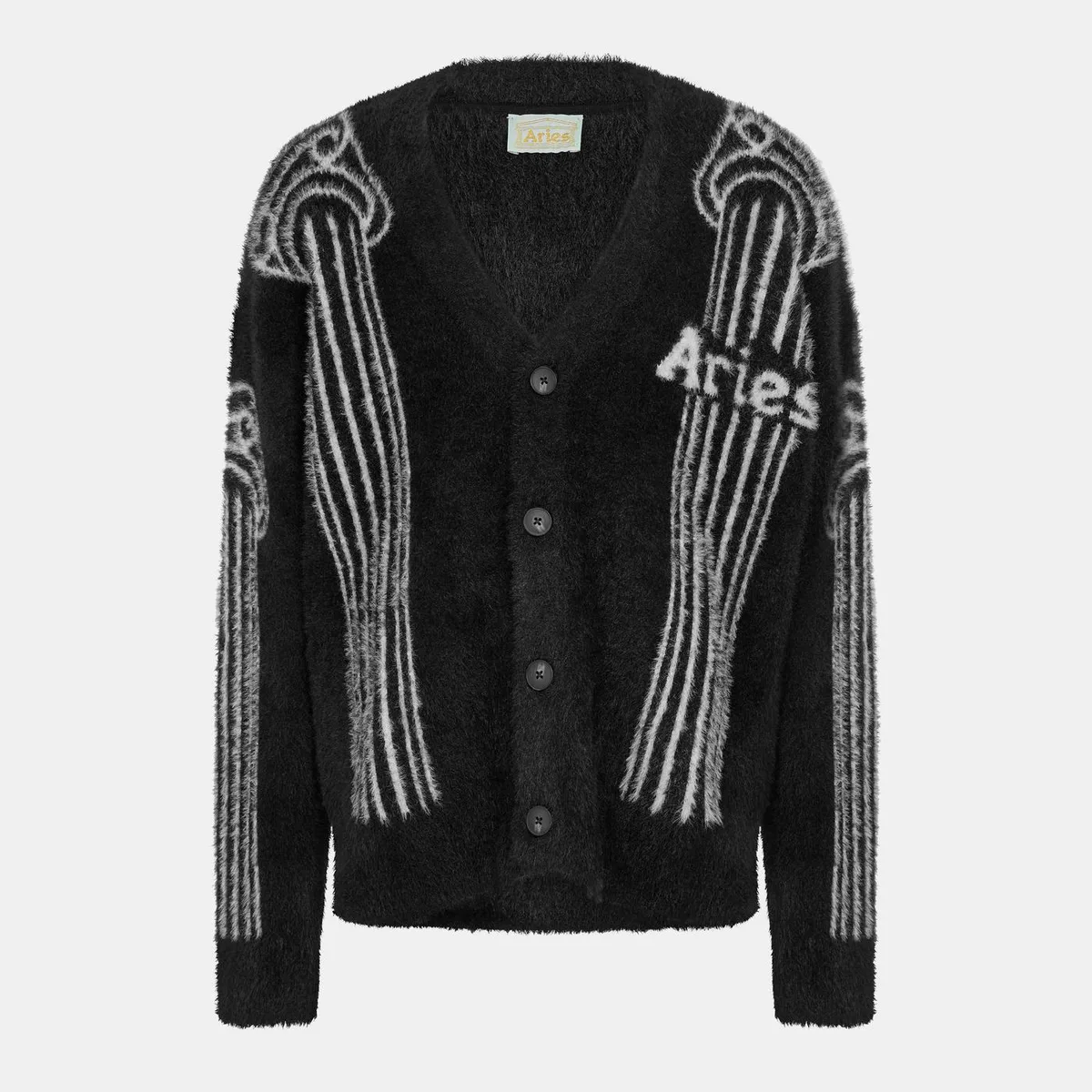Aries Men's Column Knitted Crew Neck Jumper