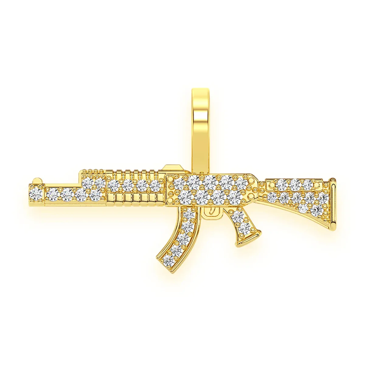 For Him AK47 Draco Diamond Pendant in 0.15ctw / Yellow Gold – Pendant