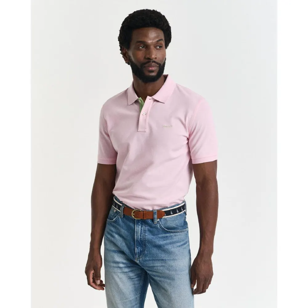 Gant Regular-Fit Contrast Pique Ss Polo Shirt
