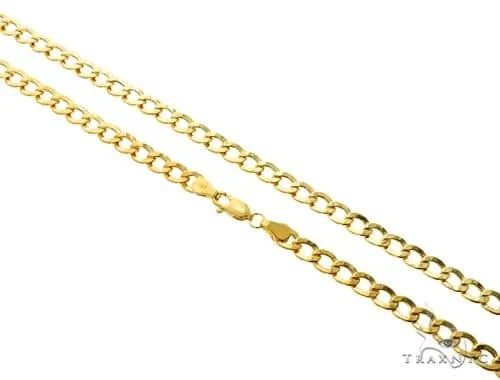 JALGAS - ROYAL CHAIN GROUP 10K Yellow Gold Hollow Cuban Curb Link Chain 20 Inches 5mm 65456 in Yellow – Chain