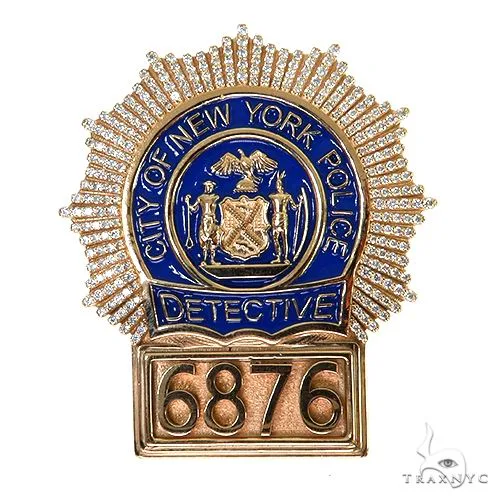 RINA - For Him CUSTOM Custom Made Detective Badge Diamond Pendant 67776 in Rose Gold – Pendant