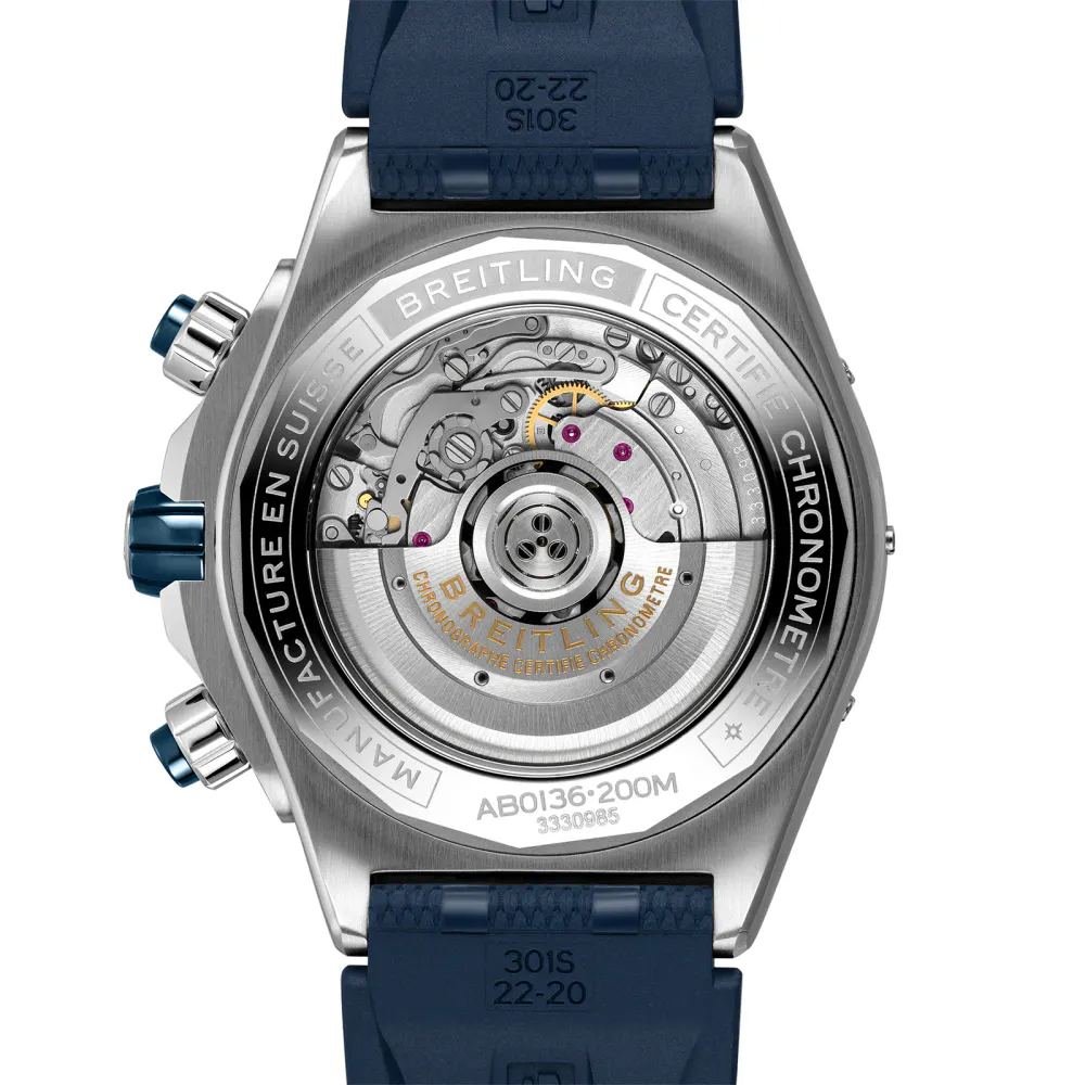 Breitling Super Chronomat B01 44 Rubber Strap Watch detail 2