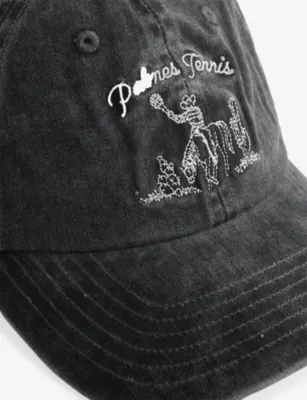 PALMES Western Logo-Embroidered Cotton Cap detail 2