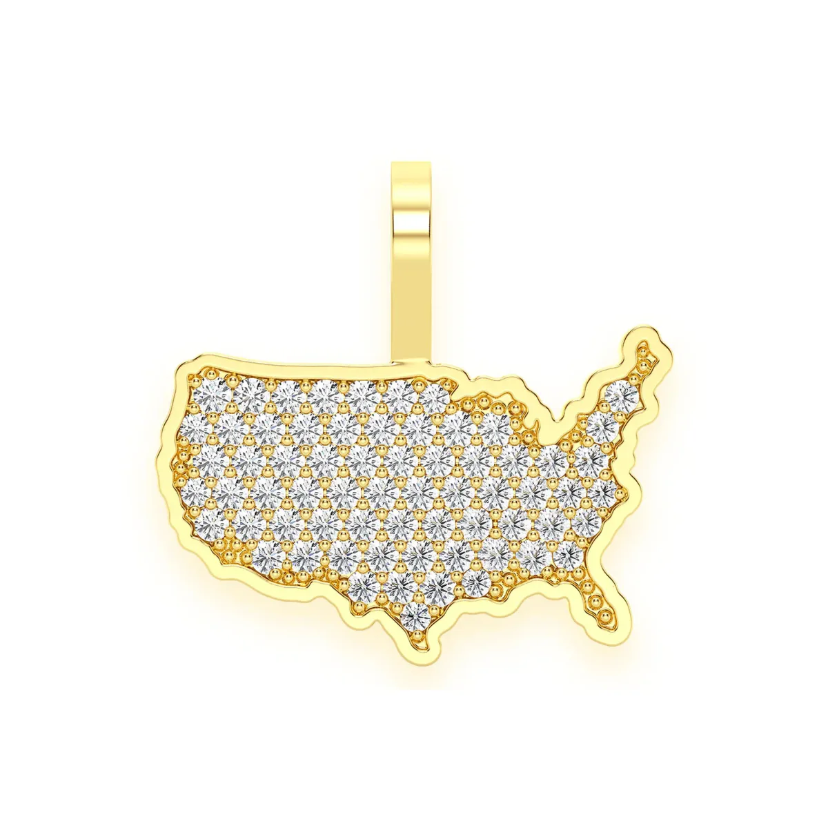 For Him USA Diamond Pendant in Yellow Gold / Natural Diamond – Pendant