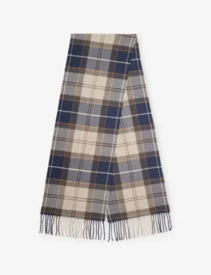 BARBOUR Galingale Tartan Wool Scarf