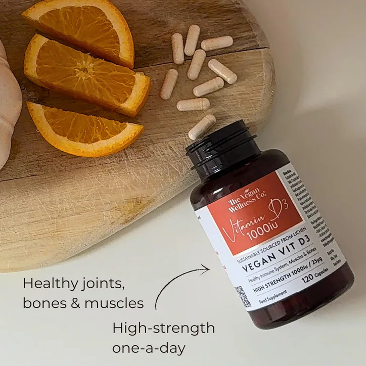 The Vegan Wellness Co. Vegan Vitamin D3 1000iu 120 Capsules detail 2