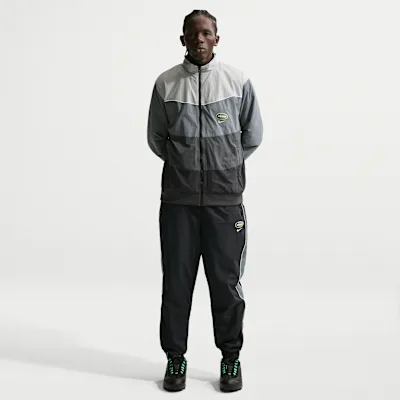 Nike Sportswear Men's Woven Trousers - Anthracite/Cool Grey/Neon Yellow