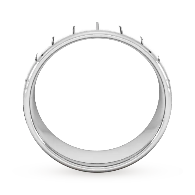 For Him 8mm Traditional Court Heavy Vertical Lines Wedding Ring In 950 Palladium detail 3