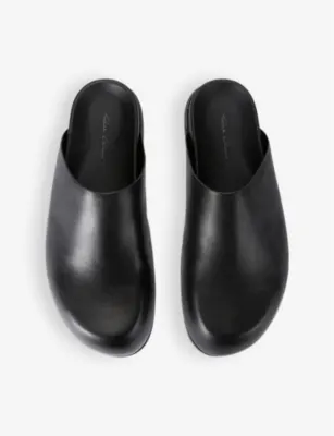 RICK OWENS Granola slip-on flat leather mules - EUR 41 / 7 UK MEN in BLACK, additional product view 2