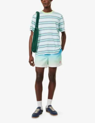 CASABLANCA Stripe Classic Cotton T-Shirt detail 2