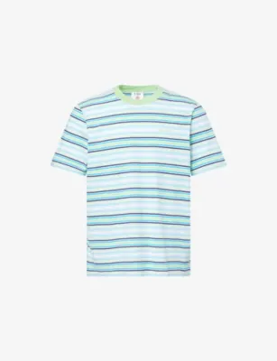 CASABLANCA Stripe Classic Cotton T-Shirt
