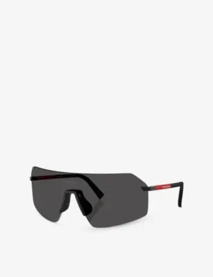 PRADA LINEA ROSSA PS B50S Irregular-Frame Metal Sunglasses detail 2