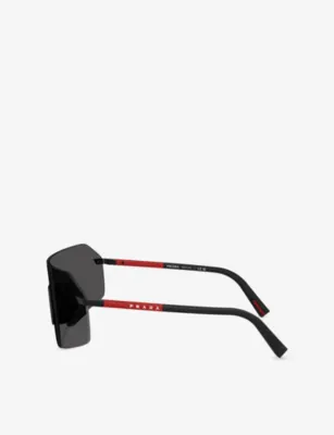 PRADA LINEA ROSSA PS B50S Irregular-Frame Metal Sunglasses detail 3