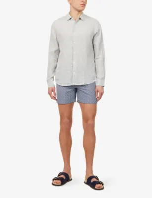 ORLEBAR BROWN Giles Classic-Collar Linen Shirt detail 2