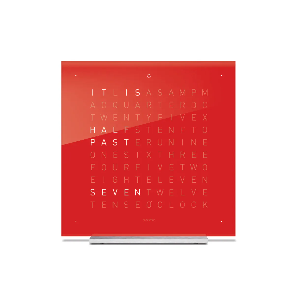 QLOCKTWO TOUCH Cherry Cake Acrylic Table Clock 13.5cm
