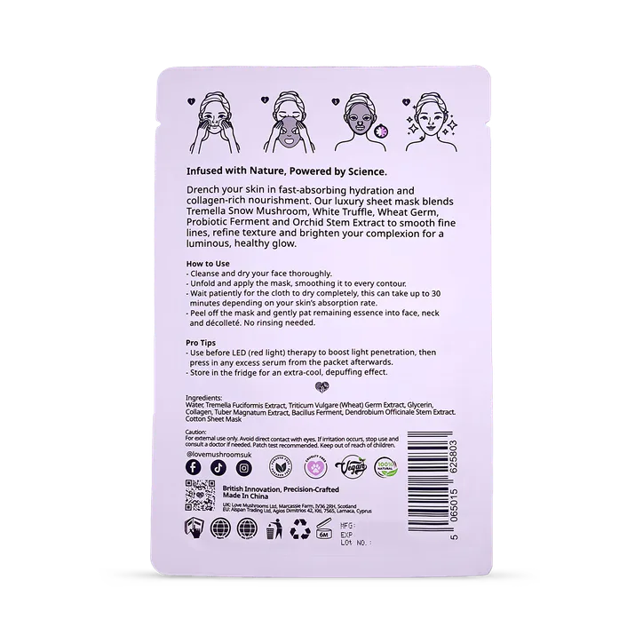 Love Mushrooms Collagen Truffle Face Mask Single Gift Cards, additional product view 2