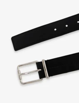 LOEWE Engraved-Logo Leather Belt - 32 detail 2