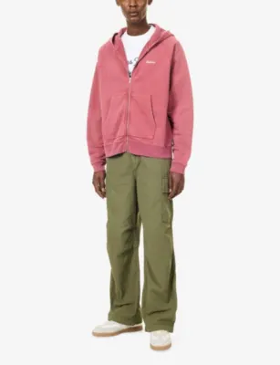 PALMES Brand-Print Cotton Hoody detail 2