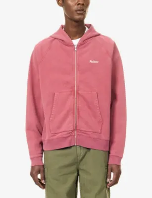 PALMES Brand-Print Cotton Hoody detail 3