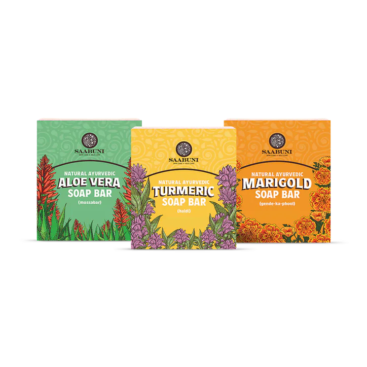 Saabuni Soap Bar Collection Set with 3 Soaps 270 g