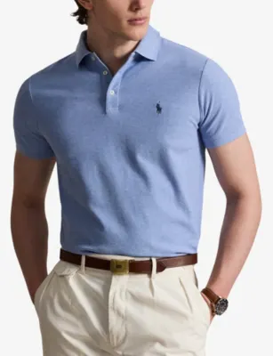 POLO RALPH LAUREN Logo-Embroidered Custom-Fit Cotton Polo Shirt detail 3