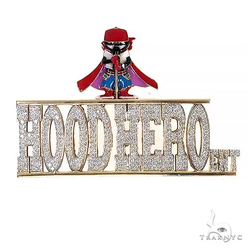 RINA - For Him CUSTOM Custom Made Hood Hero Ent. Diamond Pendant 66692 in Rose Gold – Pendant