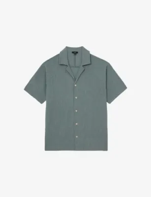 REISS Knox Crinkled Woven Shirt