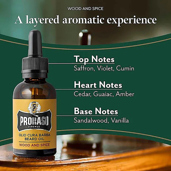 Proraso Beard Oil Wood & Spice 30ml detail 2