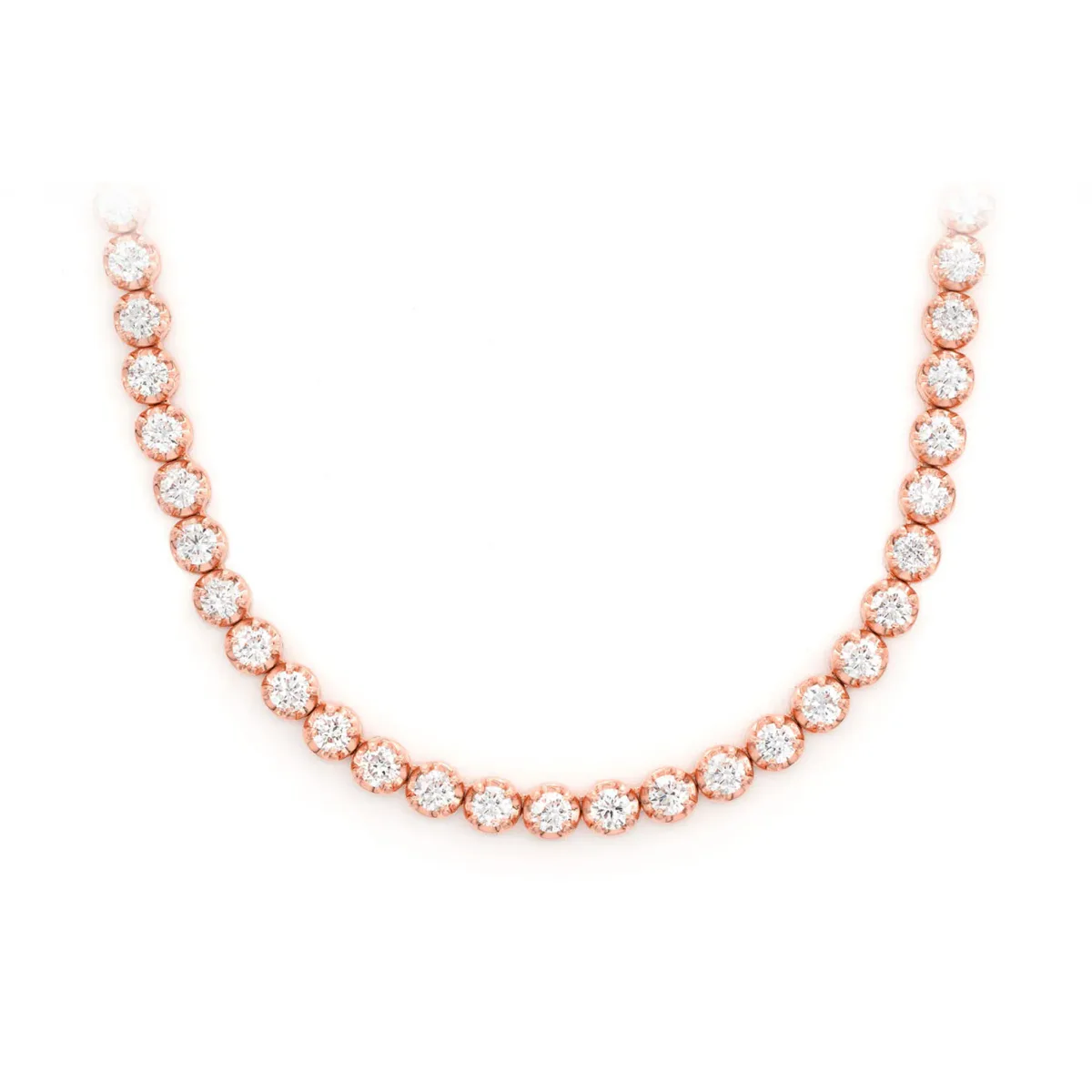 For Him Crown Diamond Tennis Necklace in 10pt / Rose Gold / 20" – Necklace