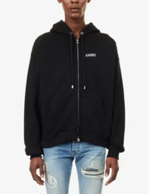AMIRI Relaxed-Fit Logo-Print Cotton Hoodie detail 3