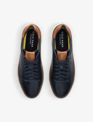 COLE HAAN GrandPrø Topspin leather low-top trainers - EUR 43.5 / 9.5 UK MEN in BLUE/DARK, additional product view 2