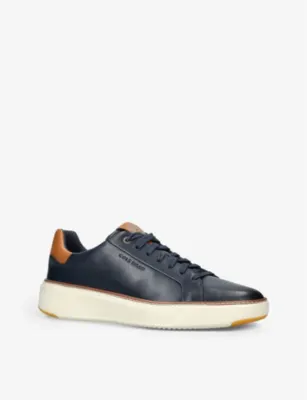 COLE HAAN GrandPrø Topspin leather low-top trainers - EUR 43.5 / 9.5 UK MEN in BLUE/DARK, additional product view 3