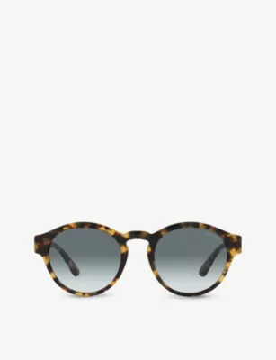 GIORGIO ARMANI AR8146 panthos-frame bio-acetate and crystal sunglasses in YELLOW – Mens | Sunglasses | Round