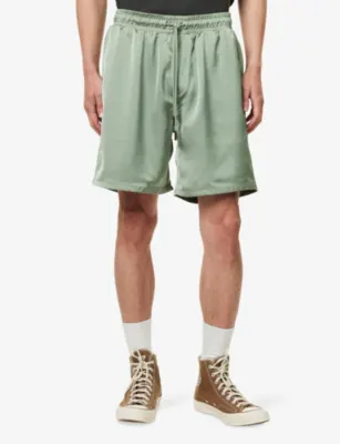 HONOR THE GIFT Drawstring Relaxed-Fit Satin Shorts detail 3