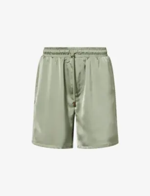 HONOR THE GIFT Drawstring Relaxed-Fit Satin Shorts