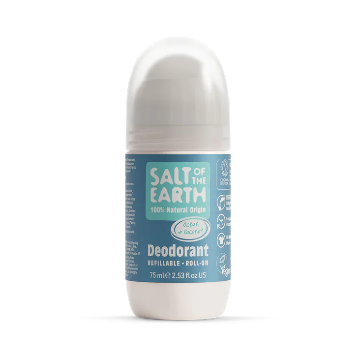 Salt of the Earth Natural Refillable Roll-On Deodorant Ocean & Coconut 75ml