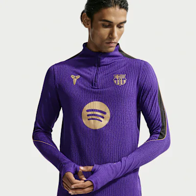 Nike F.C. Barcelona Strike Elite Away Men's Kobe Dri-FIT Football Knit Pants - Black/Field Purple/Elemental Gold/Metallic Gold