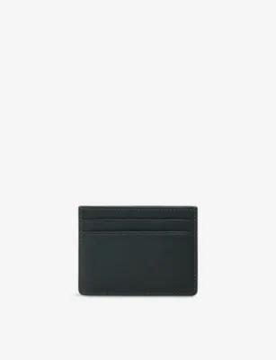SANDRO Logo-Embossed Reconstituted Leather Card Holder - Noir / Gris - 1SIZE detail 3