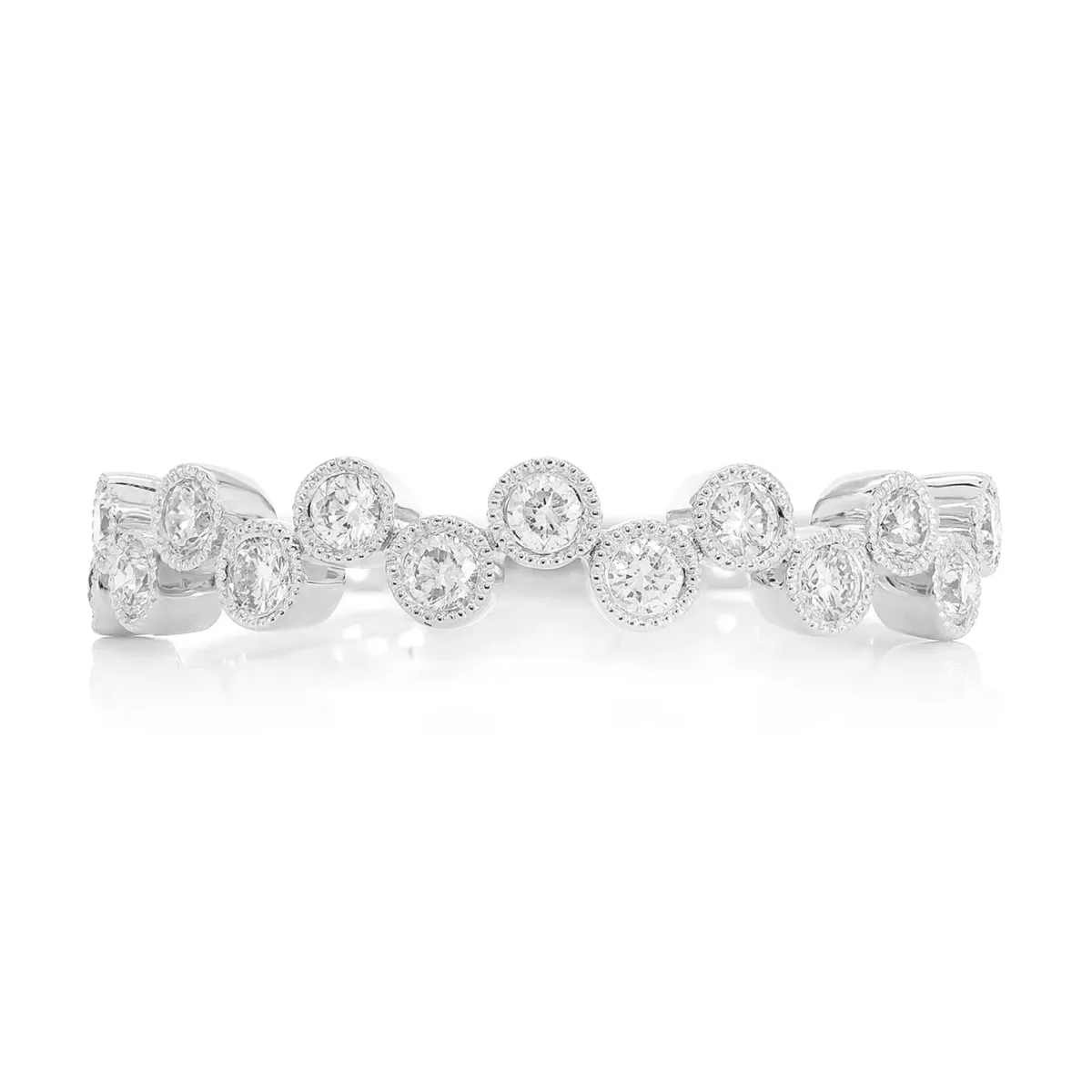 For Him Offset Round Bezel Ring