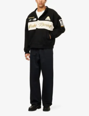 DUKE & DEXTER DR1 Racing Embroidered-Logo Cotton Jacket detail 2