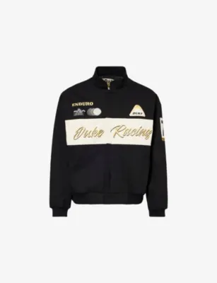 DUKE & DEXTER DR1 Racing Embroidered-Logo Cotton Jacket