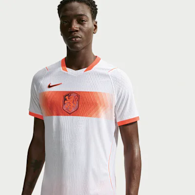 Nike Netherlands National Team 2026 Match Away Men's Nike Aero-FIT Football Shirt - White/Hyper Crimson/Black