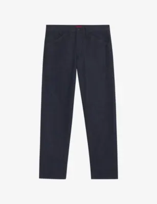 HUGO Regular-Fit Tapered-Leg Denim Jeans - 33/32 in Dark Blue – Mens | Jeans | Tapered