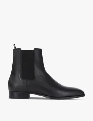 THE KOOPLES Almond-toe leather Chelsea boots - 5 in BLACK – Mens | Boots | Chelsea boots